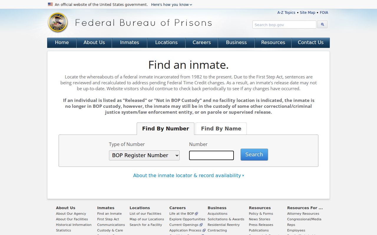 Granville County arrest history source for the federal inmate locator used in Butner custody searches