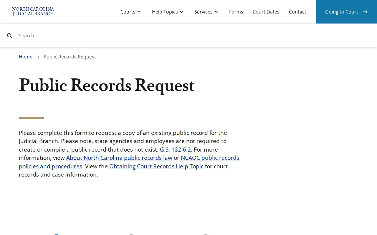 Granville County criminal court records request form